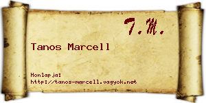 Tanos Marcell névjegykártya